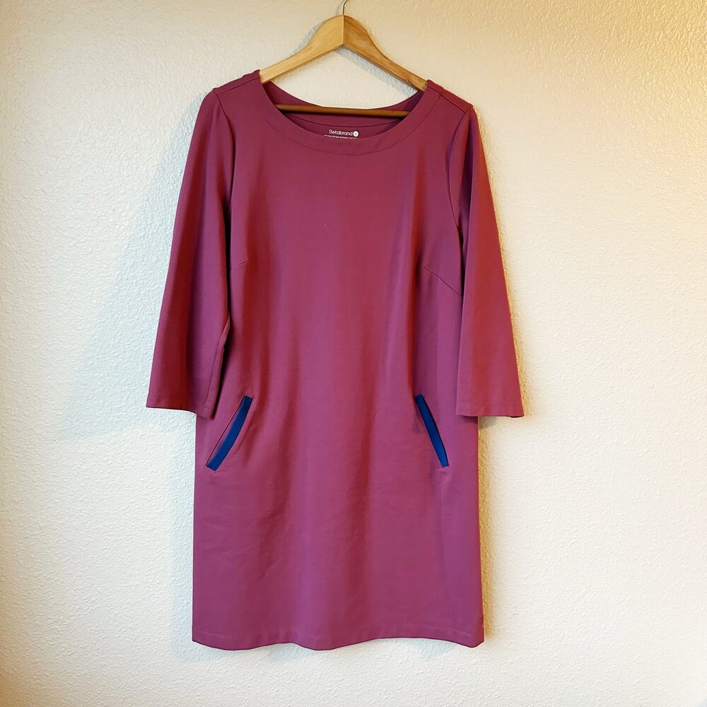 Betabrand Half-Day Shift Dress in Mauve Pink sz XL - Picture 2 of 7